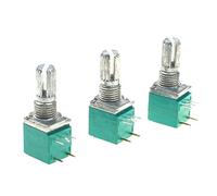 10pcs RK097N RV097G RK097NS Single Linear Rotary Seal Amplifier Potentiometers Knurled Shaft Variable Resistors with Switch (5 PIN,10K)