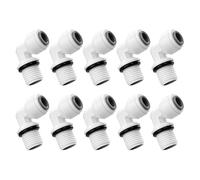 10Pcs RO Water Filter Fitting, G1/4 Male Thread to Quick Connect Elbow for Reverse Osmosis System - Plastic Tube Connector