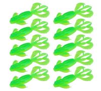 10PCS Robotic Shrimp Lures, Realistic Swimming Action with Scintillate & Light Reflection, Flexible Fishing TPE Fishing with Internal Two Tone Jumping Shrimp Fishing Lure Internal Reflective