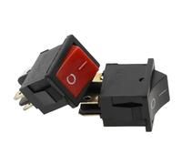 10PCS Rocker Switch, 15 * 21mm 2 3 4 6Pin SPST On/Off On/Off/On Boat 6A 250V KCD1 KCD1-101/47(2D2P-White)