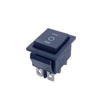10pcs Rocker Switch 25 * 31 Six Pins Three Positions KCD2-203 16A Ship Type Boat Shaped Black 6 Pins ON-Off-ON
