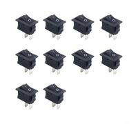 10PCS Rocker Switch Set 2-Pin SPST On Off Switch Compatible with Boat Marine RV Automotive and Electronics Projects (B)