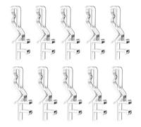 10Pcs Roman Blind Clips, Clear Plastic Venetian Blind Clips, Easy-to-Use Vertical Blind Clips, Hidden Channel Valance Clips, Blind Accessories Parts, for Valances with Grooved Back