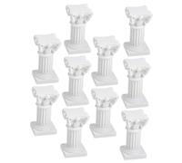 10pcs Roman Column Candle Holder Resin Vintage Desktop Decor White
