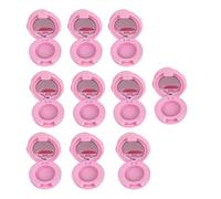 10PCS Rose Design Mirrored Lipstick Holder Compact Travel Size Cosmetic Storage Case for Lip Gloss Valentines Present