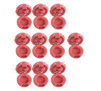 10pcs Rose Design Refillable Lip Balm Glasses with Miroor Leak Can Cosmetic Containers Drive Plastic Shelf Transparent Glasses for Travel