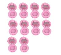 10pcs Rose Design Refillable Lip Balm Jars with Miroor Leak Proof Cosmetic Containers Travel Cosmetic Rack