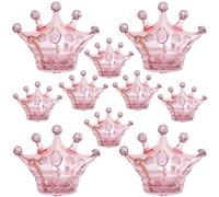 10pcs Rose Gold Crown Balloons, Rose Gold Crown Foil Balloons, Large Aluminum Foil Balloon With Two Sizes For Birthday Baby Shower King Royalty Theme Party Wedding Bachelorette Engagement Decor
