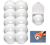 10PCS Rotary Cutter Blades|olfa Rotary Cutter Blades 45mm|Rotary Cutter Set|Fabric Paper Scrapbooking Compatible with Olfa Fiskars Turecut, Fits Fabric Paper Sewing Accessories Compatible, Silver