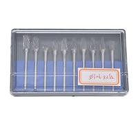 10Pcs Rotary File Tungsten Steel Grinding Head, Double Cutting, High Speed & Durable, Ideal for Wood and Metal Engraving and Polishing (Double Pattern)