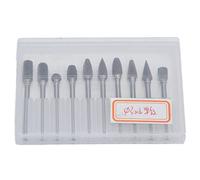 10Pcs Rotary File Tungsten Steel Grinding Head, Double Cutting, High Speed & Durable, Ideal for Wood and Metal Engraving and Polishing (Single Pattern)