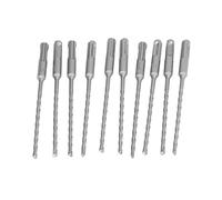 10Pcs Rotary Hammer Drill Bits Set, 40CR Steel Carbide Tipped for Brick Stone Concrete Masonry, Spiral 2 - Flute Slot Design with Self - Centering Tip for Hamme