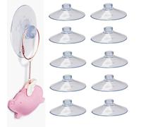10Pcs Round Button Suction Cups, 20Mm 25Mm 40Mm Mushroom Head Suction Pads, Clear PVC Sucker Without Hooks For Window, Glass, Tiles, Mirrors, Removable/Reusable/Non Trace (20mm)