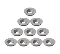 10pcs Round Carbide Inserts 18mm x 3mm 30 Degree for Woodworking Lathe Tools, Milling Cutter for General Turning and Hollowing