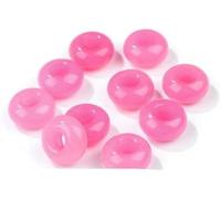 10pcs Round Donut Shape Stone Beads Big Hole Eye Beads Fit DIY Bracelet Korean Style Jewelry-NO.41 Chalcedony-10PCS