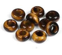 10pcs Round Donut Shape Stone Beads Big Hole Eye Beads Fit DIY Bracelet Korean Style Jewelry-NO.7 Eye-10PCS