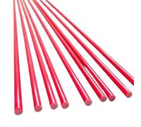 10pcs Round Fiberglass Solid Rod Blank 500mm Red Solid Bars
