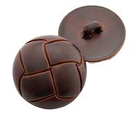 10pcs Round Imitation Leather Buckle Plastic Button Decorations for Clothing, Sewing Accessories DIY Decorative Button, Brown 1, 12.5 mm