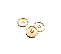 10PCS Round Metal Bright Face Four Eyes Button DIY Men Women's Suit Shirt Coat Wool Sewing Garment Accessories(Color 1,25mm)