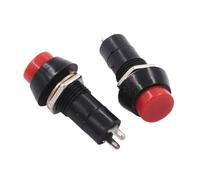 10PCS Round Push Button Switch PBS-11A ON-OFF Self-locking 250VAC 1A Red