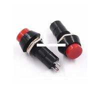 10PCS Round Push Button Switch PBS-11A ON-OFF Self-locking 250VAC 1A Red Industrial Switches