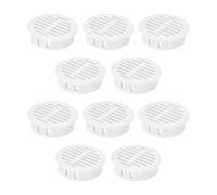 10Pcs Round Soffit Vent 50mm (2 inch) White, Plastic Ventilation Grille Home Office for Bathroom Kitchen Cabinet Wardrobe Blind