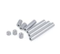 10Pcs Round Tube Extension Support, Round Sleeve Connector Rod M5, 3 10 40 50mm Hardware Fastener for 3D Printer(M5*50mm)