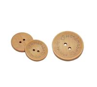 10pcs Round Wood Grain 2 Holes Big Wooden Buttons Natural Color 25mm 30mm Sewing for Coats Overcoat Handmade, Mt327-30mm, 10pcs