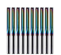 10pcs Router Bits Straight End Mill Milling Cutter 3.175mm 4mm 6mm 8mm Shank 2 Flutes Slot DLC Coating Solid Carbide CNC Tools(3.175x3.175x22x45L)