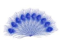 10pcs Royal Blue 10-12inch Peacock Feathers for Craft Feather Mask Making Decoration