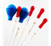 10pcs / Rubber Head Glass Dropper Pipette Lab Pipette with Scale Line (0.5/1/2/3/5/10ml) (1ml)
