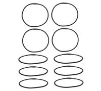 10pcs Rubber Microphone Shock Mount Bands for Mic Holder Stands | Noise Isolation, Stable Suspension, Black Finish, Voice-over Recording at Home