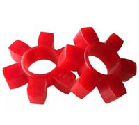 10pcs Rubber Polyurethane Gasket Buffers HRC70 HRC110 HRC90, Coupling Element Insert for Coal Mining Machinery(Red,110)