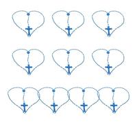 10Pcs Rubber Rosary Beads Necklaces Religious Rosary Crosses Rosaries Catholic Crosses Chains Prayer Jewelry Necklace