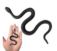 10PCS Rubber Snake Prank 10.5cm Snake Toys For Kids, Realistic Black Snakes Toy, Rubber Snakes Small, Flexible Prank Props, Lightweight Rain ForestSnake Funny Toys For Party Stage