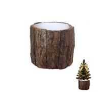10pcs Rustic Bark Flower Holders 7.5cm Handmade Wooden Stable Base | Breathable wooden texture handcrafted for tabletop and festive displays supports air circulation maintains freshness