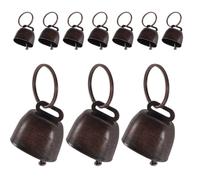10pcs Rustic Iron Cow Bell Handheld Jingle Bell for Outdoor Party Use