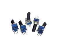 10PCS RV09 09 Type Vertical Potentiometer B10K B20K B50K B103 B203 B503 3-Pin Half Shaft Length 18MM(50K Ohm)