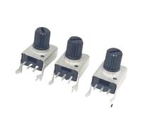 10pcs RV09 Horizontal 7.5mm Shaft 3pin Seal Potentiometer 1K 2K 5K 10K 20K 50K 100K 200K 500K B103 B503 0932 Adjustable Resistor(100K Ohm)