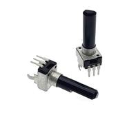 10PCS RV09 R0902N Vertical Potentiometer 3-Pin B1K B2K B5K B10K B20K B50K B100K B200K B500K B102 B203 B503 B504 Half Shaft 23MM(200K Ohm)