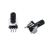 10Pcs Rv09 Vertical 12.5mm Shaft 1k 2k 5k 10k 20k 50k 100k 0932 Adjustable Resistor 9 Type 3pin Potentiometer (Size : 5K Ohm)(10K Ohm)