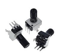 10pcs Rv09 Vertical 12.5mm Shaft 1k 2k 5k 10k 20k 50k 100k 0932 Adjustable Resistor 9 Type 3pin Seal Potentiometer(1K Ohm)