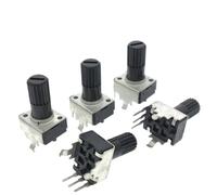 10PCS RV09 Vertical 12.5mm Shaft 1K 2K 5K 10K 20K 50K 100K 1M 0932 Adjustable Resistor 9 Type 3Pin Seal Rotary Potentiometer(5K Ohm)