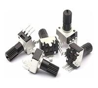 10PCS Rv09 Vertical 12.5mm Shaft 1k 2k 5k 10k 20k 50k 100k 200K 500K 1M 0932 Adjustable Resistor 3pin Seal Potentiometer Switches Resistor elements (Size : 500K Ohm)