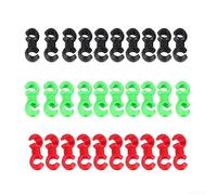 10PCS S Shaped Hook Clips with Rotating Hole for Bike Brake Gear Cable Management and Cross Cable Tidying, Suitable for Multiple Bike Types (Red)