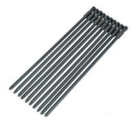 10pcs S2 Steel PH2 Cross Head Screwdriver Bits Set, 1/4 Inch Hex Shank 200mm Long, Magnetic Tip with Blue Coating for Electric Drill and Impact Driver