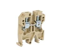 10Pcs SAK6EN Universal Screw Connection SAK6 SAK 6 Mm² Wire DIN Rail Terminal Block(Yellow)
