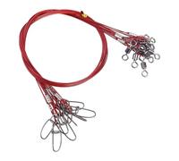 10pcs Saltwater Fishing Tackle Lure Hook Wire Leaders Stainless Steel Leader Line Rigs