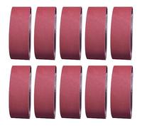 10Pcs Sanding Belt, 240/320/400/600/800/1000 Grits Sander Belts Set 75 x 533 mm(3X21In) Alumina Annular Abrasive Belt, for Polishing,Grinding,Sharpening,Derusting (1000#)