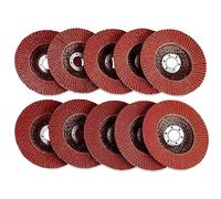 10PCS Sanding Flap Wheels Set - Aluminum Oxide Grinding Discs for Angle Grinders - Abrasive Flap Wheel Sander(115mm 80grit)